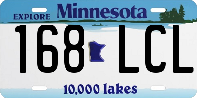 MN license plate 168LCL