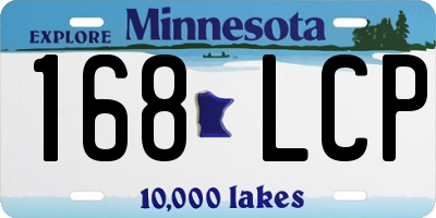 MN license plate 168LCP