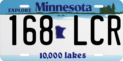 MN license plate 168LCR