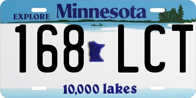 MN license plate 168LCT