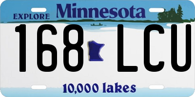 MN license plate 168LCU