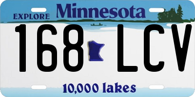 MN license plate 168LCV