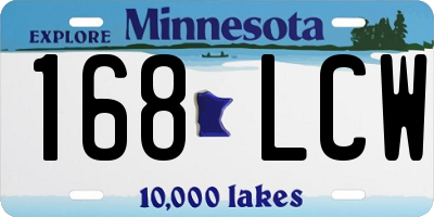 MN license plate 168LCW