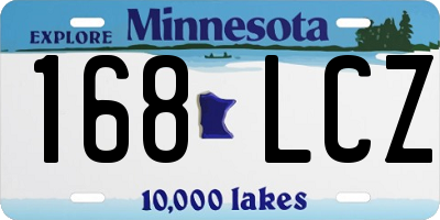 MN license plate 168LCZ
