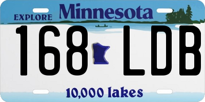 MN license plate 168LDB