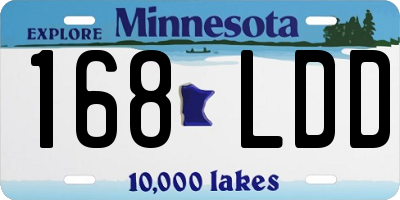 MN license plate 168LDD