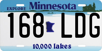 MN license plate 168LDG
