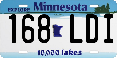 MN license plate 168LDI