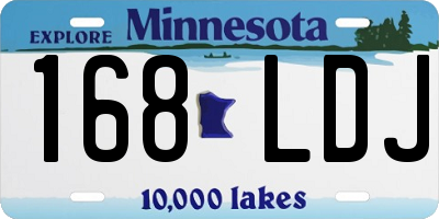 MN license plate 168LDJ