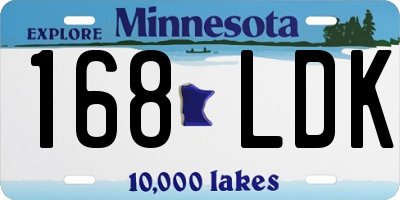 MN license plate 168LDK
