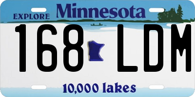 MN license plate 168LDM
