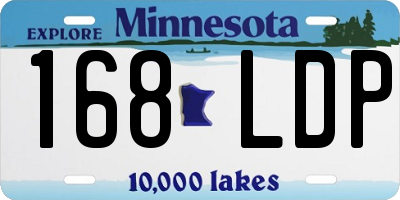 MN license plate 168LDP