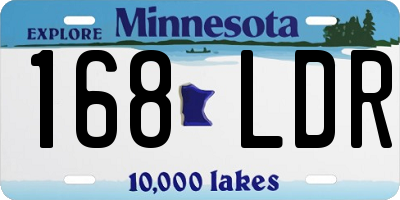 MN license plate 168LDR