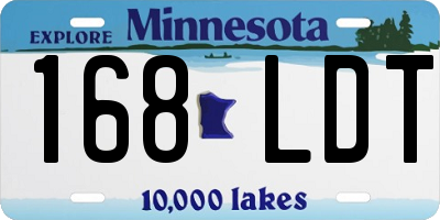 MN license plate 168LDT