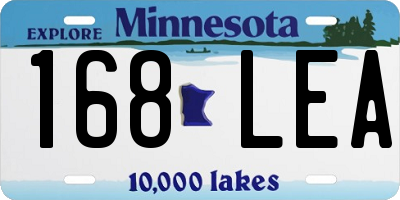 MN license plate 168LEA