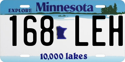 MN license plate 168LEH