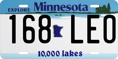 MN license plate 168LEO