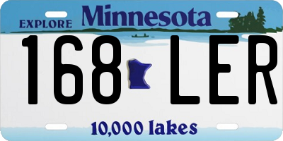 MN license plate 168LER