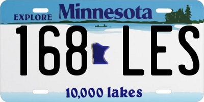 MN license plate 168LES