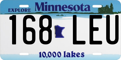 MN license plate 168LEU