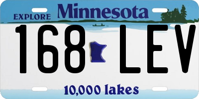 MN license plate 168LEV