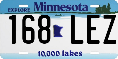 MN license plate 168LEZ