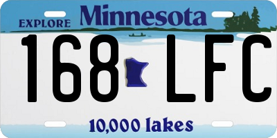 MN license plate 168LFC