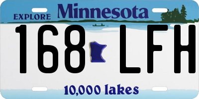 MN license plate 168LFH