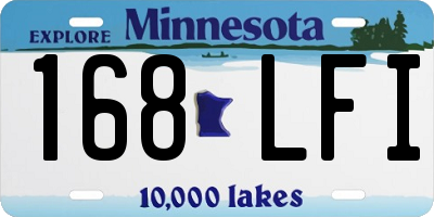 MN license plate 168LFI