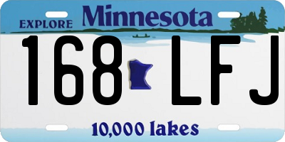 MN license plate 168LFJ