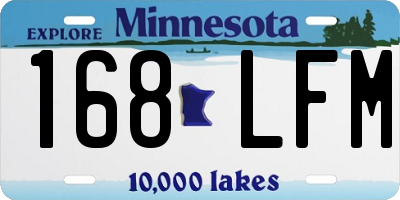 MN license plate 168LFM