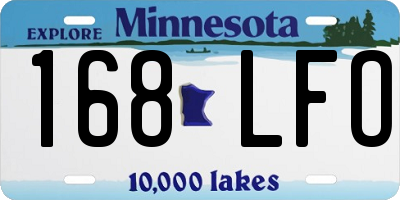 MN license plate 168LFO