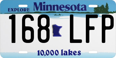 MN license plate 168LFP