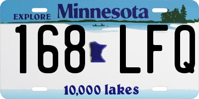 MN license plate 168LFQ