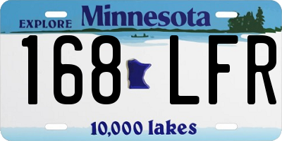 MN license plate 168LFR