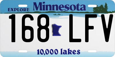 MN license plate 168LFV