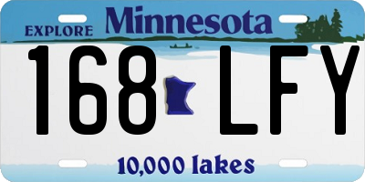 MN license plate 168LFY