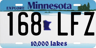 MN license plate 168LFZ