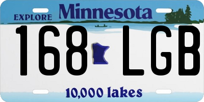 MN license plate 168LGB