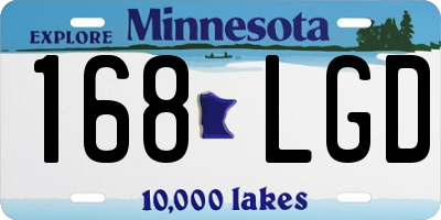 MN license plate 168LGD