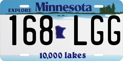 MN license plate 168LGG