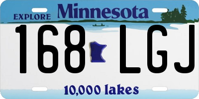 MN license plate 168LGJ