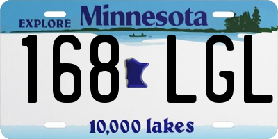 MN license plate 168LGL