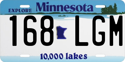 MN license plate 168LGM