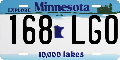 MN license plate 168LGO