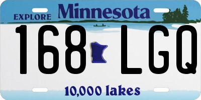 MN license plate 168LGQ