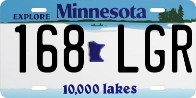 MN license plate 168LGR