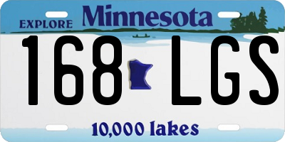 MN license plate 168LGS