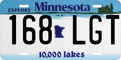 MN license plate 168LGT