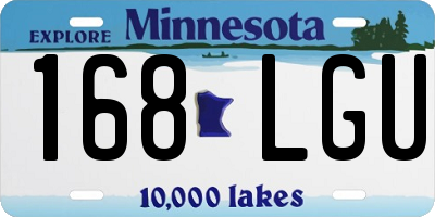 MN license plate 168LGU